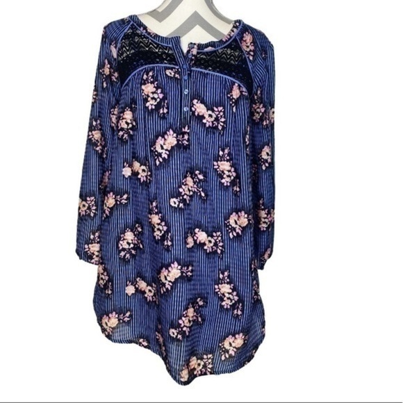 Free People Dresses & Skirts - Free People 2 in one Striped Floral Dress Small